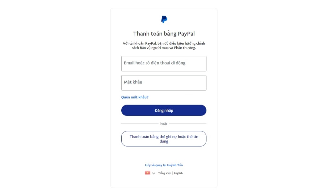 PayPal Login